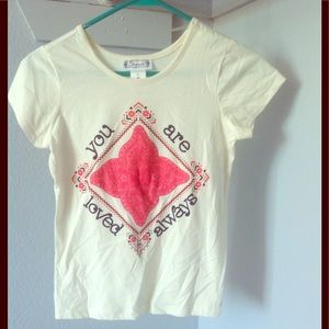 White pink and black shirt